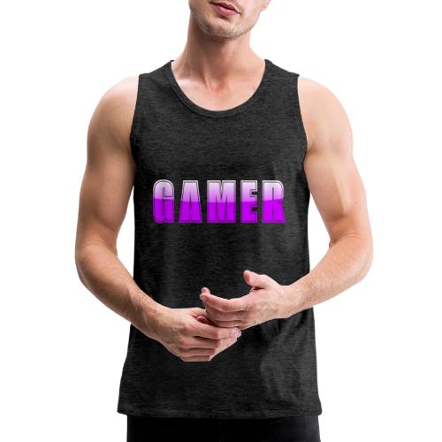 Gamer Purple Glossy Collegiate Design - Men's Premium Tank