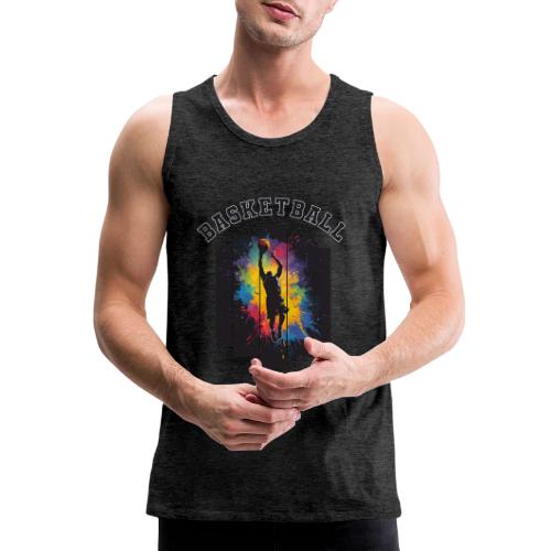 Basketball Slam Dunk Splash Design - Men's Premium Tank