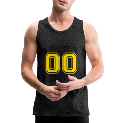 Number 00 in a classic athletic collegiate font - Men's Premium Tank