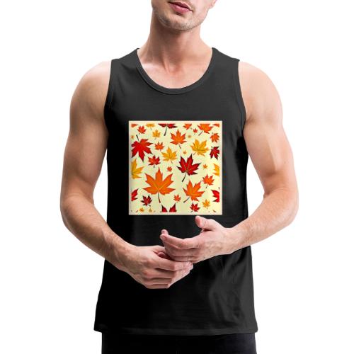 Seamless Fall Foliage Design - Men's Premium Tank