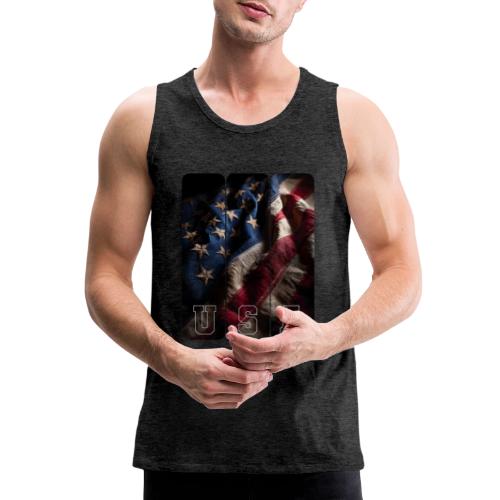 USA: Worn Stars and Stripes - Men's Premium Tank
