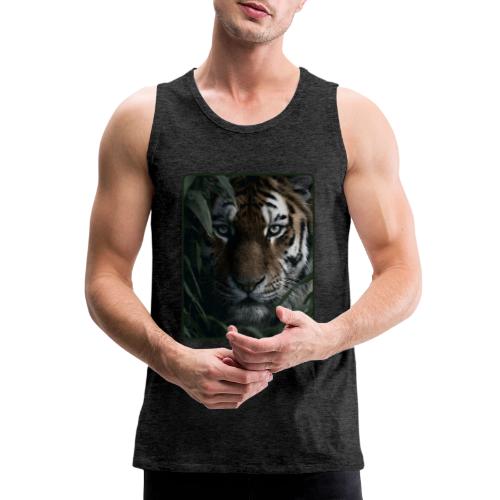 Tiger Jungle Eyes Wildlife Design - Men's Premium Tank