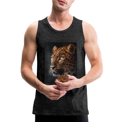 Amur Leopard Face Wildlife Design - Men's Premium Tank
