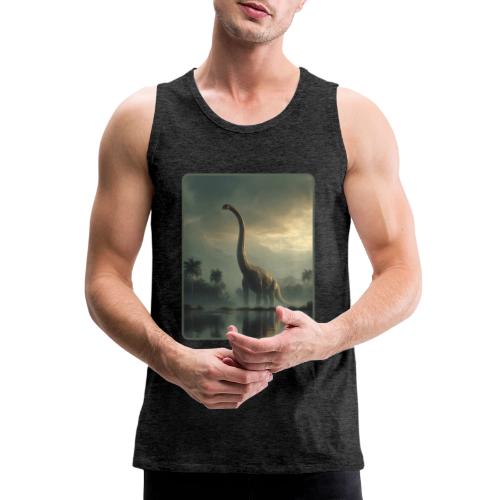 Brachiosaurus Misty Lake Design - Men's Premium Tank
