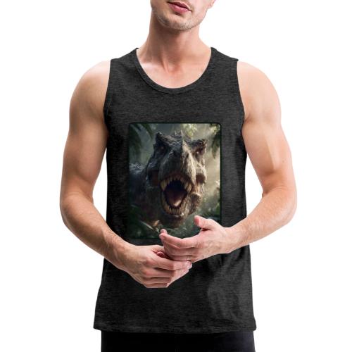 T Rex Jungle Roar Design - Men's Premium Tank