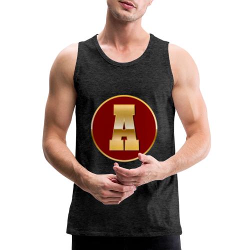 Letter A – Capital Varsity Alphabet Monogram - Men's Premium Tank
