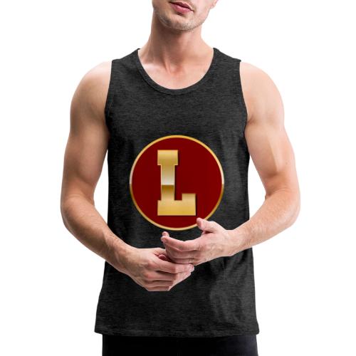 Letter L – Capital Varsity Alphabet Monogram - Men's Premium Tank