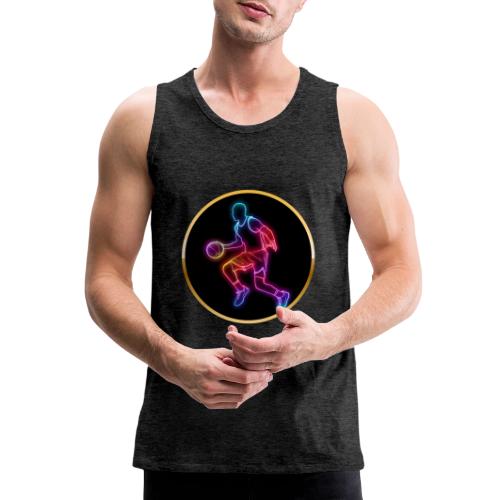 Basketball: Neon Dribble Pulse - Men's Premium Tank
