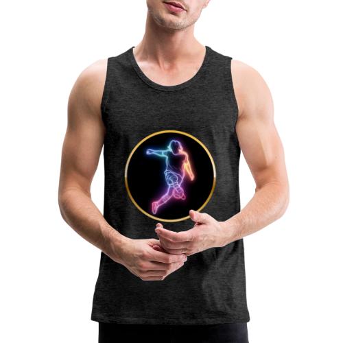 Soccer: Neon Goal Fusion - Men's Premium Tank