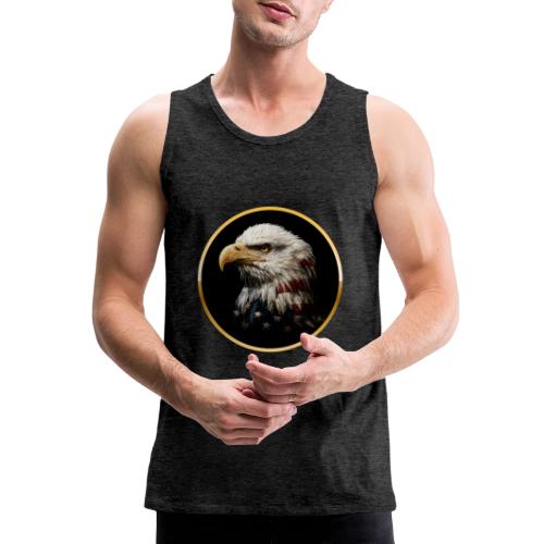 America: Golden Freedom Crest - Men's Premium Tank