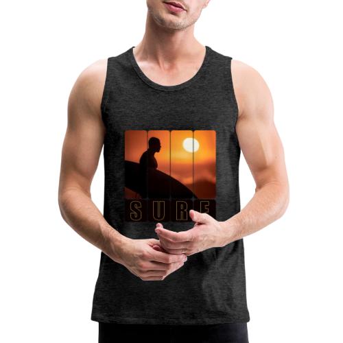 Surfing: Sunset Surf Panels - Men's Premium Tank