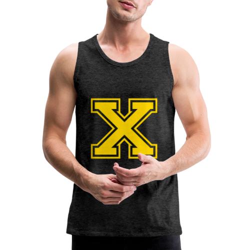 Letter X – Capital Athletic Alphabet Monogram - Men's Premium Tank