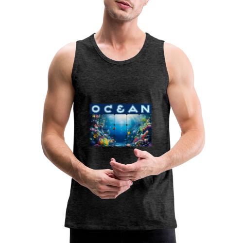 Ocean: Neon Reef Glow - Men's Premium Tank