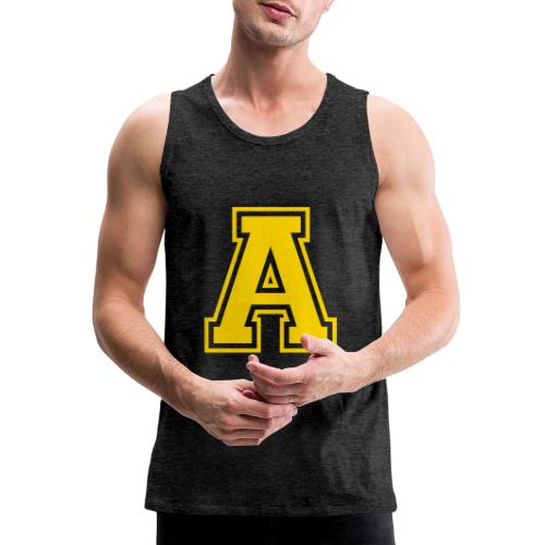 Letter A – Capital Athletic Alphabet Monogram - Men's Premium Tank