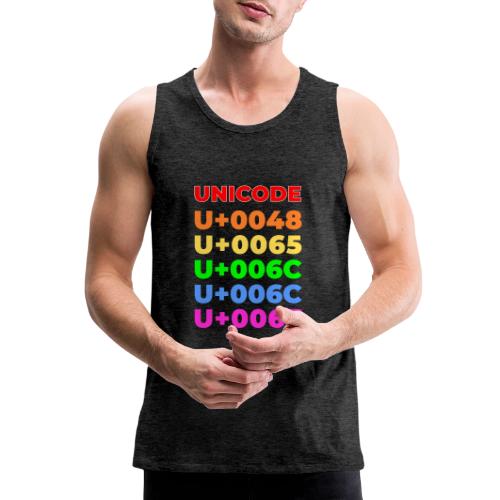 Hello, in unicode - Men's Premium Tank