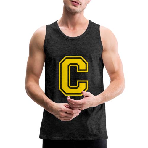 Letter C – Capital Athletic Alphabet Monogram - Men's Premium Tank