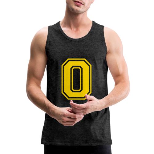 Letter O – Capital Athletic Alphabet Monogram - Men's Premium Tank