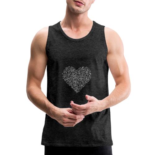 Love, I Love You, Always and Forever Heart - Men's Premium Tank