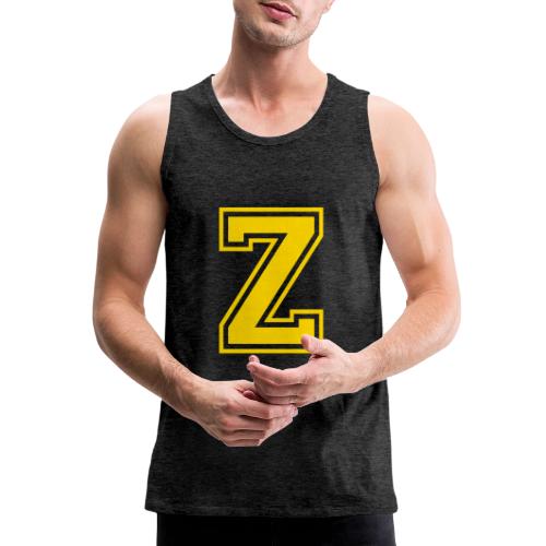 Letter Z – Capital Athletic Alphabet Monogram - Men's Premium Tank