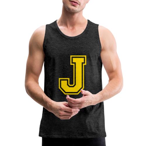 Letter J – Capital Athletic Alphabet Monogram - Men's Premium Tank