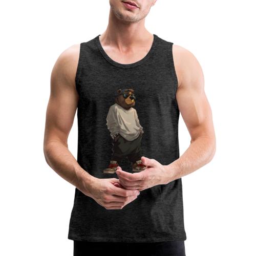 Urban Streetwear Bear Cool Apparel Design - Men's Premium Tank