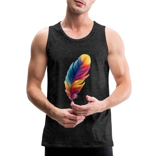 Rainbow Flight Feather - Men's Premium Tank