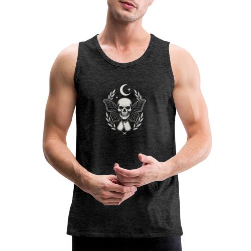 Skull butterfly dog tags - Men's Premium Tank