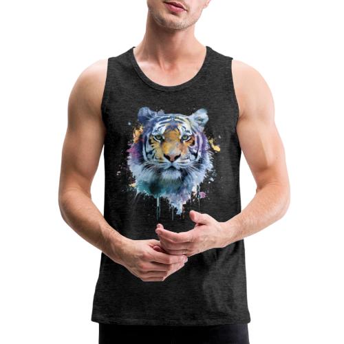 Splash-Art Tiger Face - Men's Premium Tank