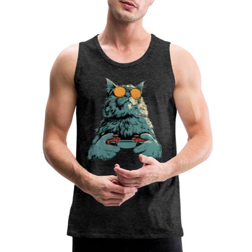 Cat: Fluff Mode On - Men's Premium Tank