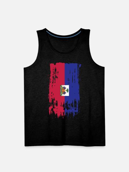 Haiti Haiti Haiti - Men's Premium Tank - charcoal grey