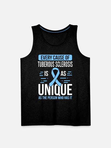 Tuberous Sclerosis Complex TSC Month Day Warrior - Men's Premium Tank - charcoal grey