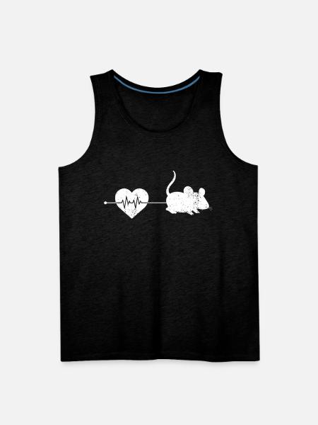 mouse heartbeat - Men's Premium Tank - charcoal grey