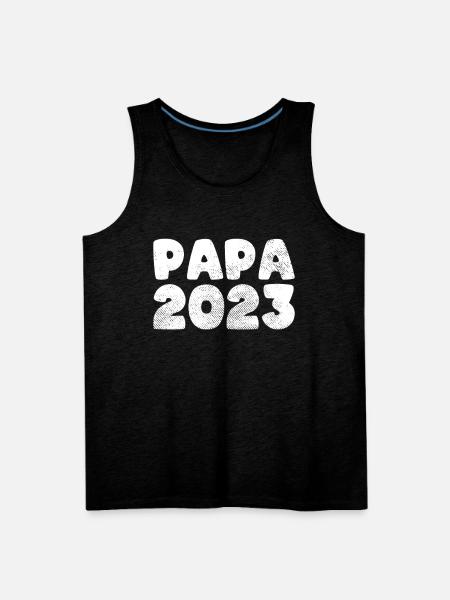 papa 2023 - Men's Premium Tank - charcoal grey