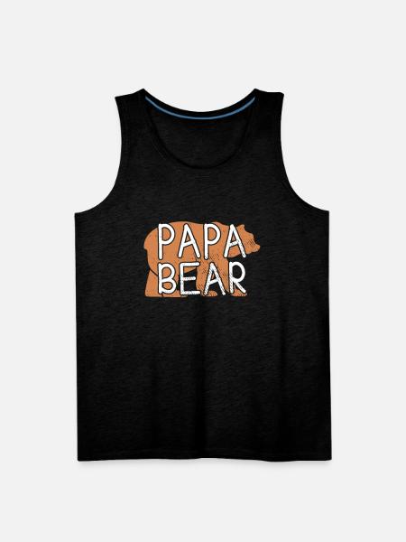 papa bear - Men's Premium Tank - charcoal grey