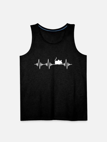 mouse heartbeat - Men's Premium Tank - charcoal grey