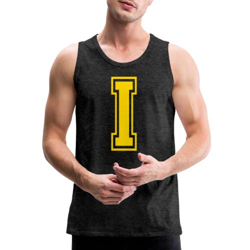 Letter I – Capital Athletic Alphabet Monogram - Men's Premium Tank
