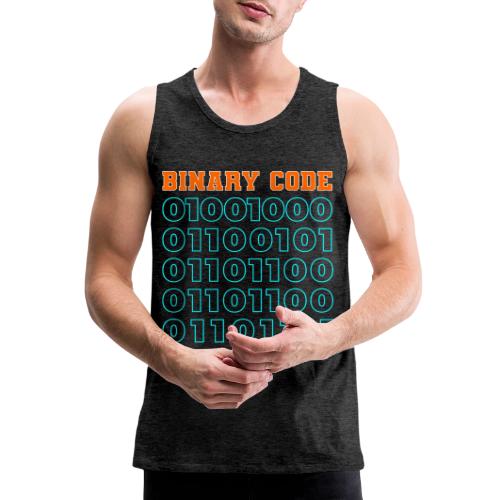 Say Hello in Binary code - Men's Premium Tank