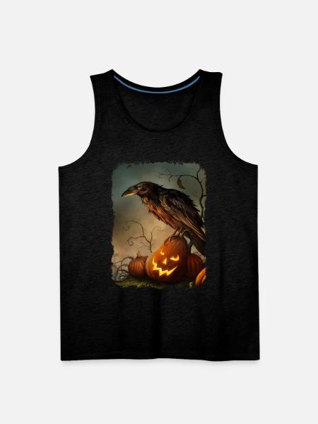 Samhain Raven - Men's Premium Tank - charcoal grey