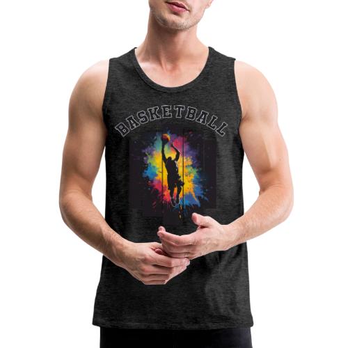 Basketball Slam Dunk Splash Design - Men's Premium Tank