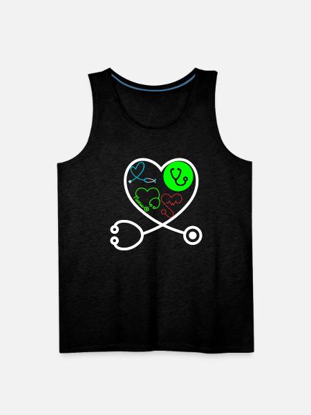 Stethoscope - Men's Premium Tank - charcoal grey
