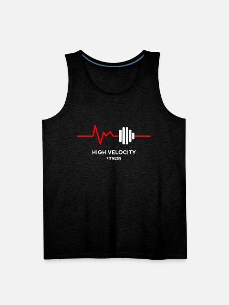 High Velocity Fitness T-Shirt - Men's Premium Tank - charcoal grey