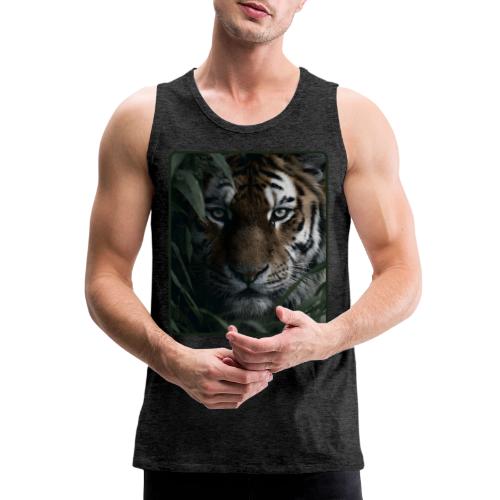 Tiger Jungle Eyes Wildlife Design - Men's Premium Tank