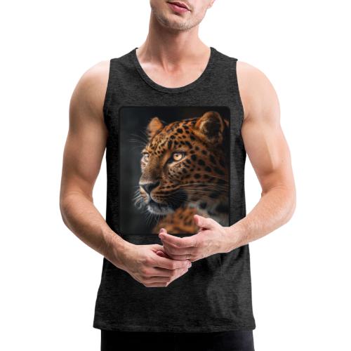 Amur Leopard Face Wildlife Design - Men's Premium Tank