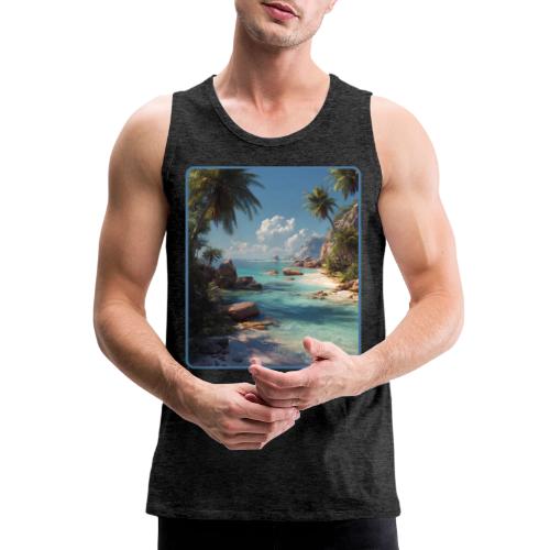 Tropical Island Paradise Ocean Design - Men's Premium Tank