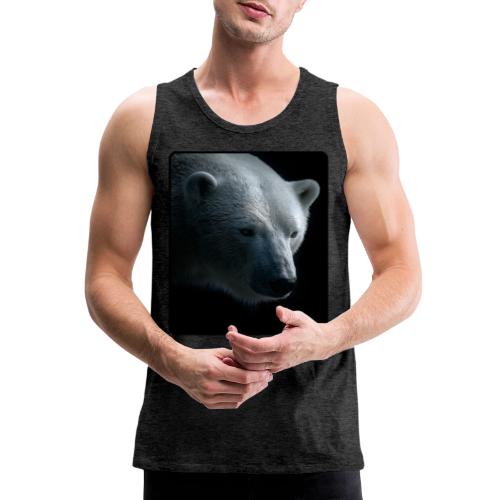 Polar Bear Close-Up Wildlife Design - Men's Premium Tank