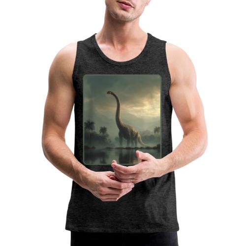 Brachiosaurus Misty Lake Design - Men's Premium Tank