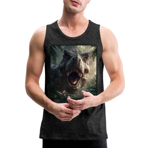 T Rex Jungle Roar Design - Men's Premium Tank
