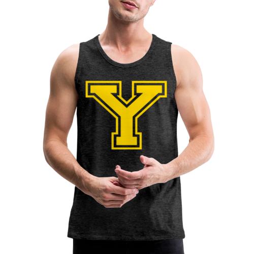 Letter Y – Capital Athletic Alphabet Monogram - Men's Premium Tank