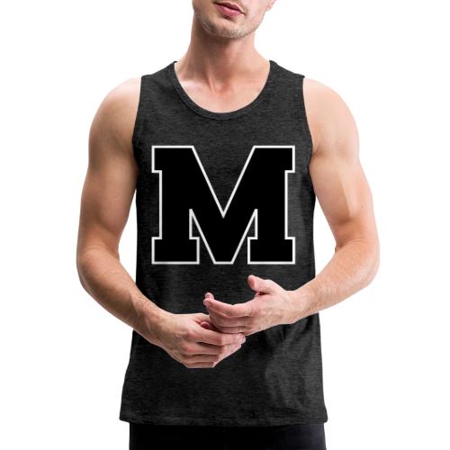 Varsity Letter M Collegiate Alphabet Art - Men's Premium Tank