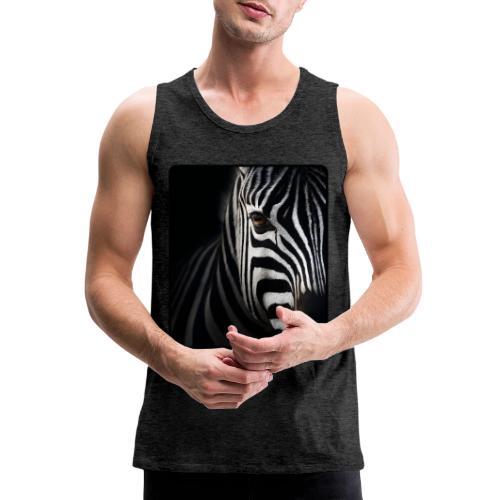 Zebra High Contrast Portrait Design - Men's Premium Tank